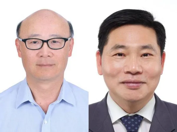 ▲左為行政院核定的高雄港務分公司總經理王派峰；右為台中港務分公司總經理林春福。（圖／港務公司）