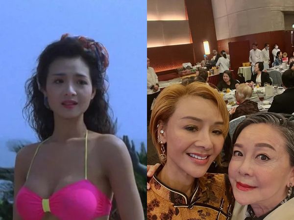 58歲「波霸」葉子楣罕露面！「挺巨胸穿旗袍」火辣出席曾志偉壽宴