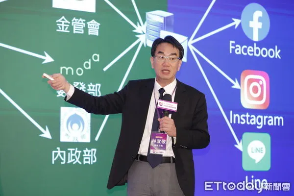 ▲數位發展部政務次長林宜敬出席2025 ETtoday斥詐風雲論壇。（圖／記者湯興漢攝）