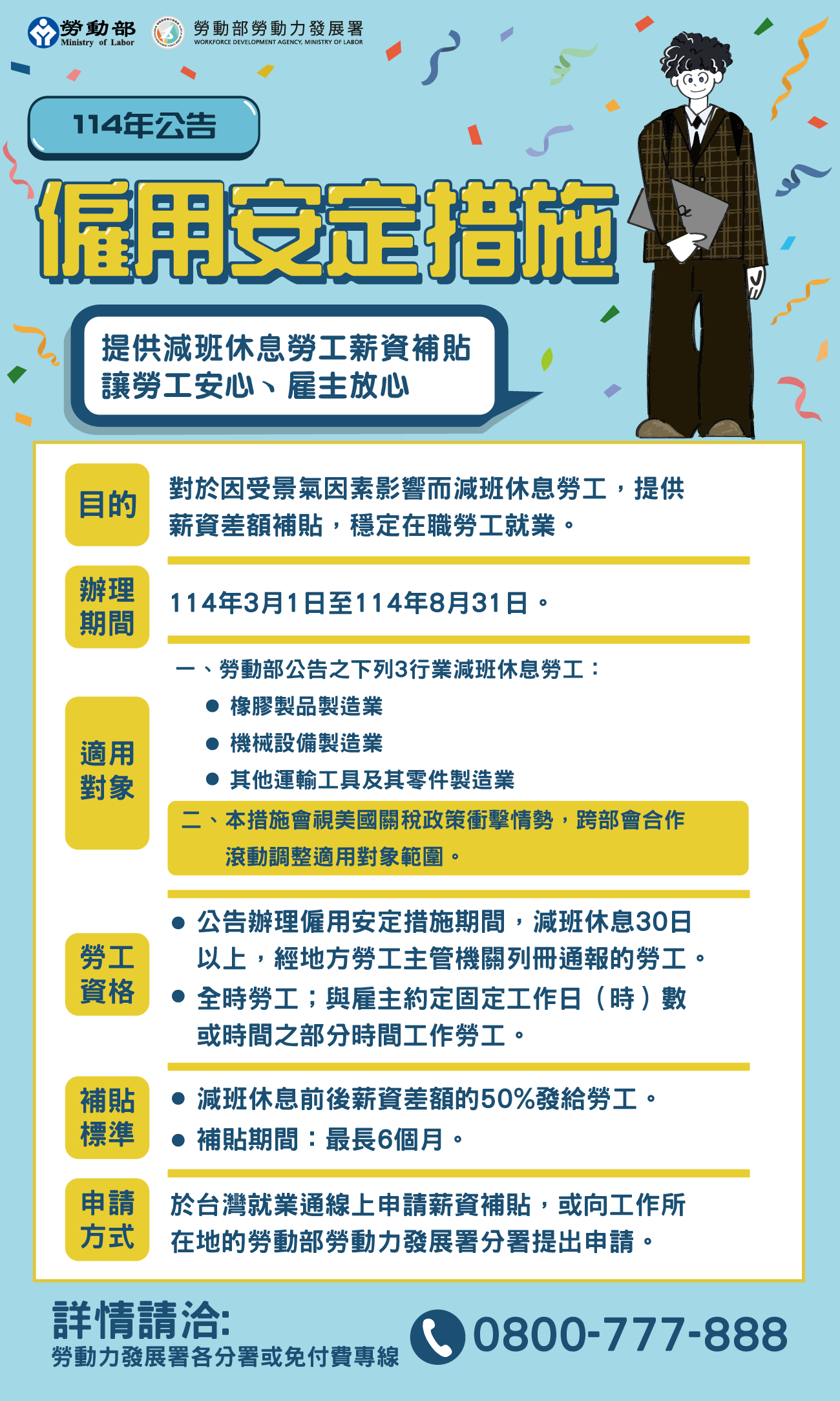 ▲南投縣政府提醒事業單位或雇主應先與勞工實施協商減少工時，以確保勞工權益。（圖／記者高堂堯翻攝）