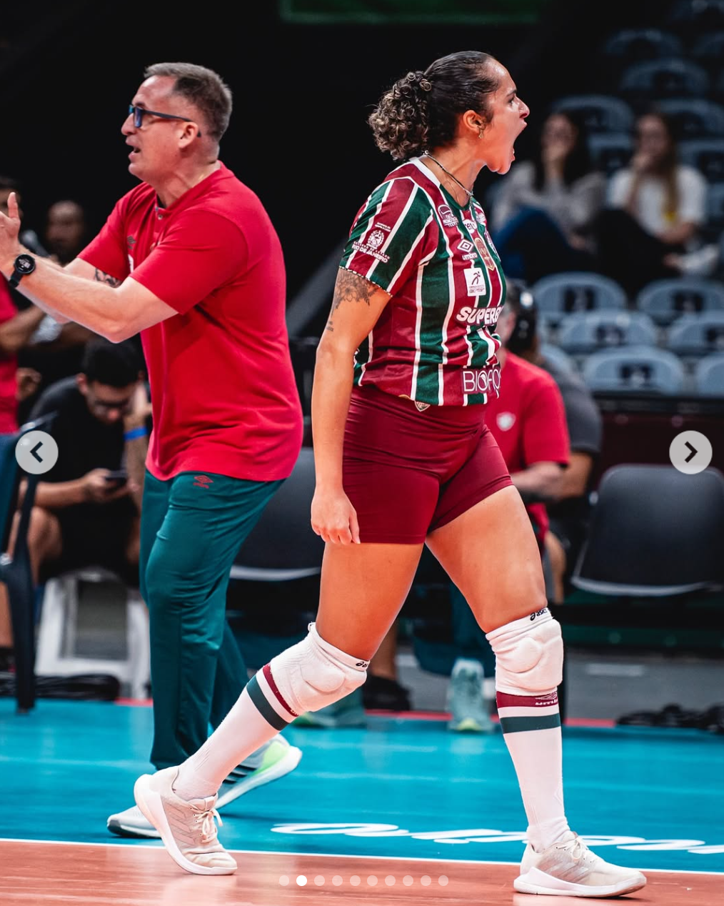 ▲▼巴西排球員赫爾德絲懷孕近6月仍披戰袍，堅持上場比賽引發話題。（圖／翻攝自IG／priscila_heldes）