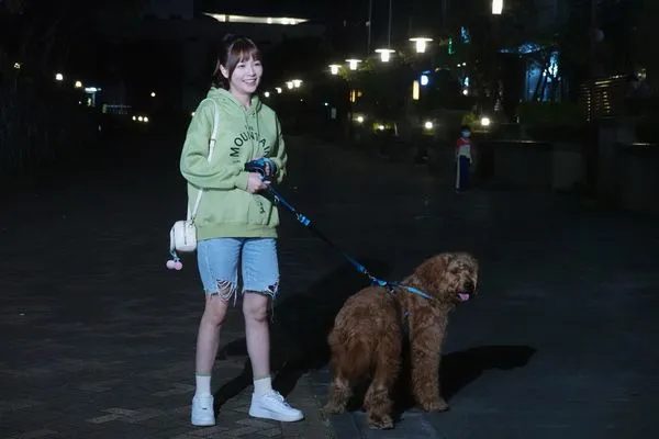 ▲謝京穎近期在《好運來》跟狗狗有不少對手戲。（圖／民視提供）