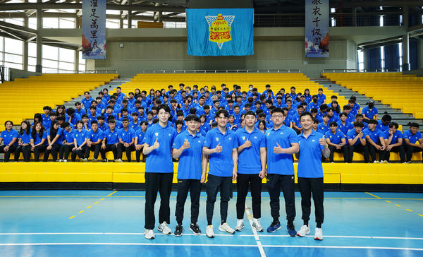 ▲文化大學285人代表團誓師出征全大運，拳后林郁婷回家助陣。（圖／文化大學提供）