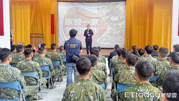 ▲▼ 金門縣警局與金防部烈嶼守備大隊，於今(18)日共同舉辦「軍警一家，共同防詐」座談會            。（圖／記者潘鳳威攝）