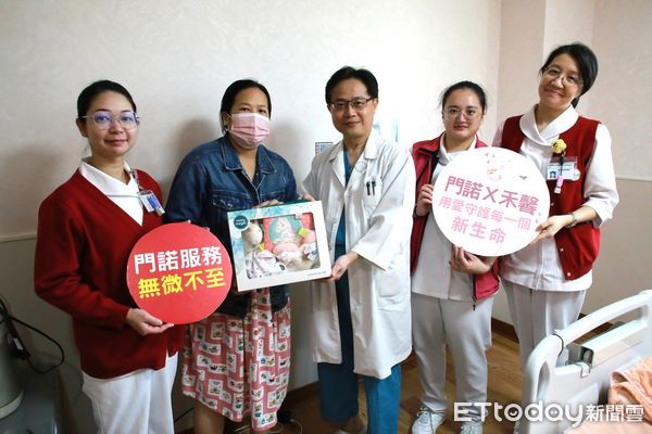 ▲張女士在家人的支持與醫療團隊的悉心照護下，終於順利產下龍鳳胎。（圖／門諾醫院提供，下同）