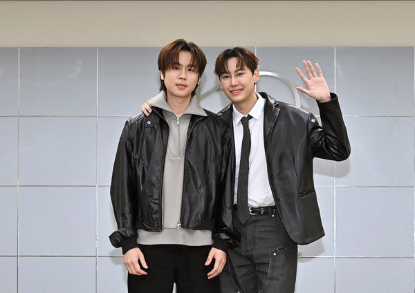 ▲《我們之間》Boun、Prem，以及《男神俱樂部》Junior、Mark兩對BL泰劇CP來台。（圖／台視提供）