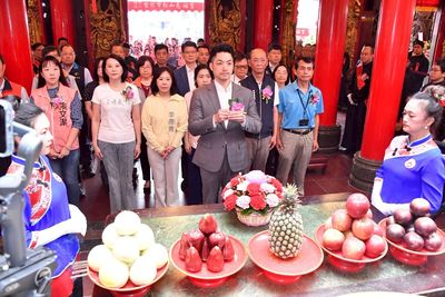 昨喊話賴清德以蒼生為念 蔣萬安今祈求台灣「風調雨順、國泰民安」
