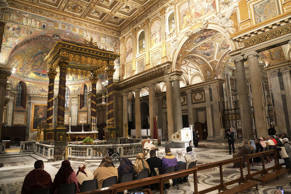 ▲▼教宗方濟各（Pope Francis），羅馬聖母大殿（St Mary Major）。（圖／達志影像／美聯社）