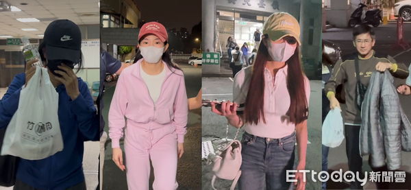 ▲網紅家寧一家涉犯逃漏稅案交保。圖左至右為家寧媽、家寧、家寧妹、家寧爸。（圖／記者陳以昇、黃哲民攝）