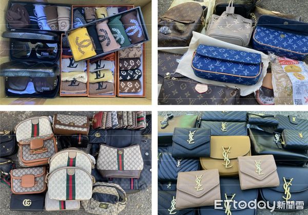 ▲警方在直播主的住家查獲大量精品假包             。（圖／記者吳奕靖翻攝）