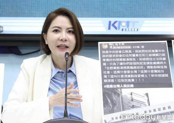 ▲▼國民黨團召開  抓到了 行政院檔解凍預算 記者會 王育敏 陳菁徽。（圖／記者屠惠剛攝）