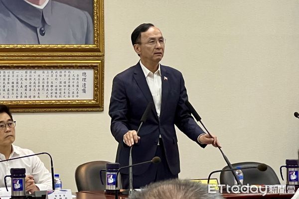 ▲朱立倫主持國民黨中常會。（圖／記者鄭佩玟攝）