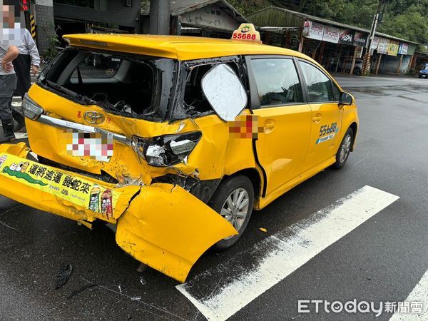 ▲▼       貨車追撞計程車  警到場疏導交通      。（圖／記者郭世賢翻攝）
