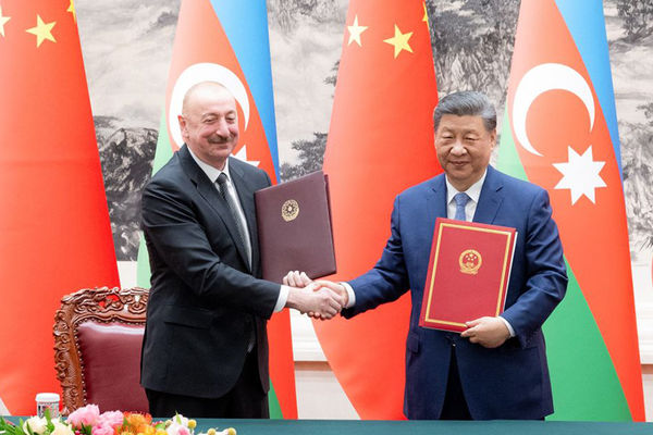 ▲▼中國大陸國家主席習近平23日與亞塞拜然總統阿利耶夫在北京舉行會談。（圖／翻攝大陸外交部）