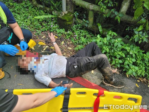 ▲▼秦男自稱剎車失靈墜2米深山谷             。（圖／記者陳以昇翻攝）