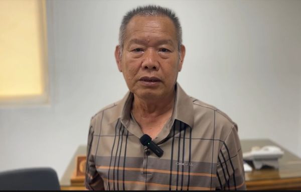 ▲芳苑農會理事長林木村遭黑衣人亮槍棒襲。（圖／民眾提供）