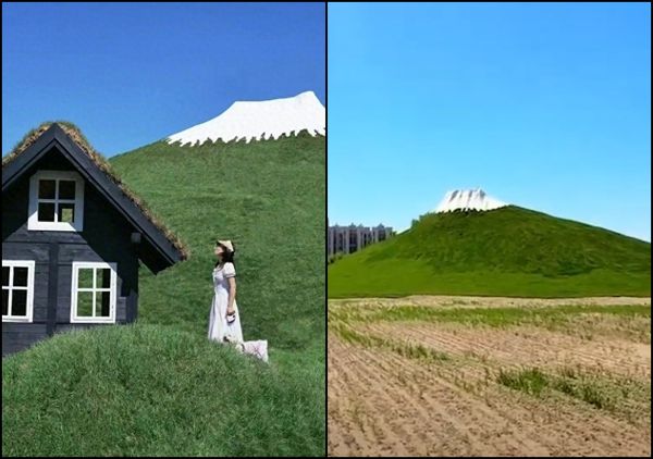 ▲▼河北｢京郊富士山｣爆紅引打卡　被批｢噴漆土堆｣　景區親揭避雷指南（圖／翻攝自微博）