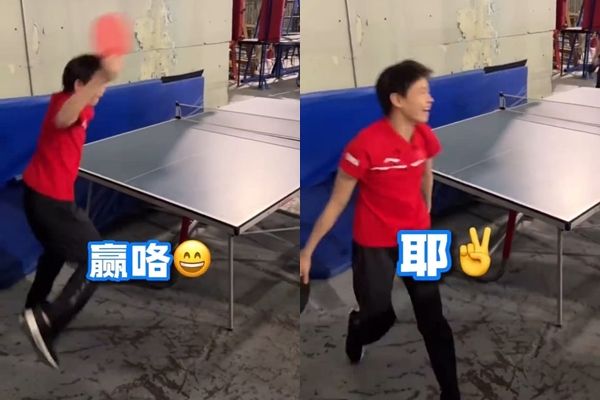 ▲▼全紅嬋打桌球。（圖／翻攝自微博）