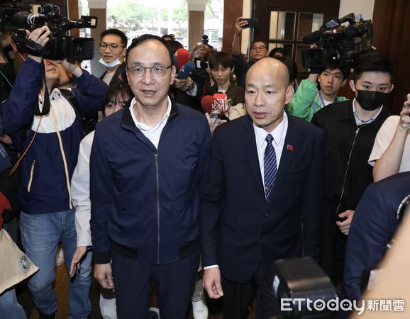▲▼朱立倫拜會韓國瑜 立法院。（圖／記者屠惠剛攝）