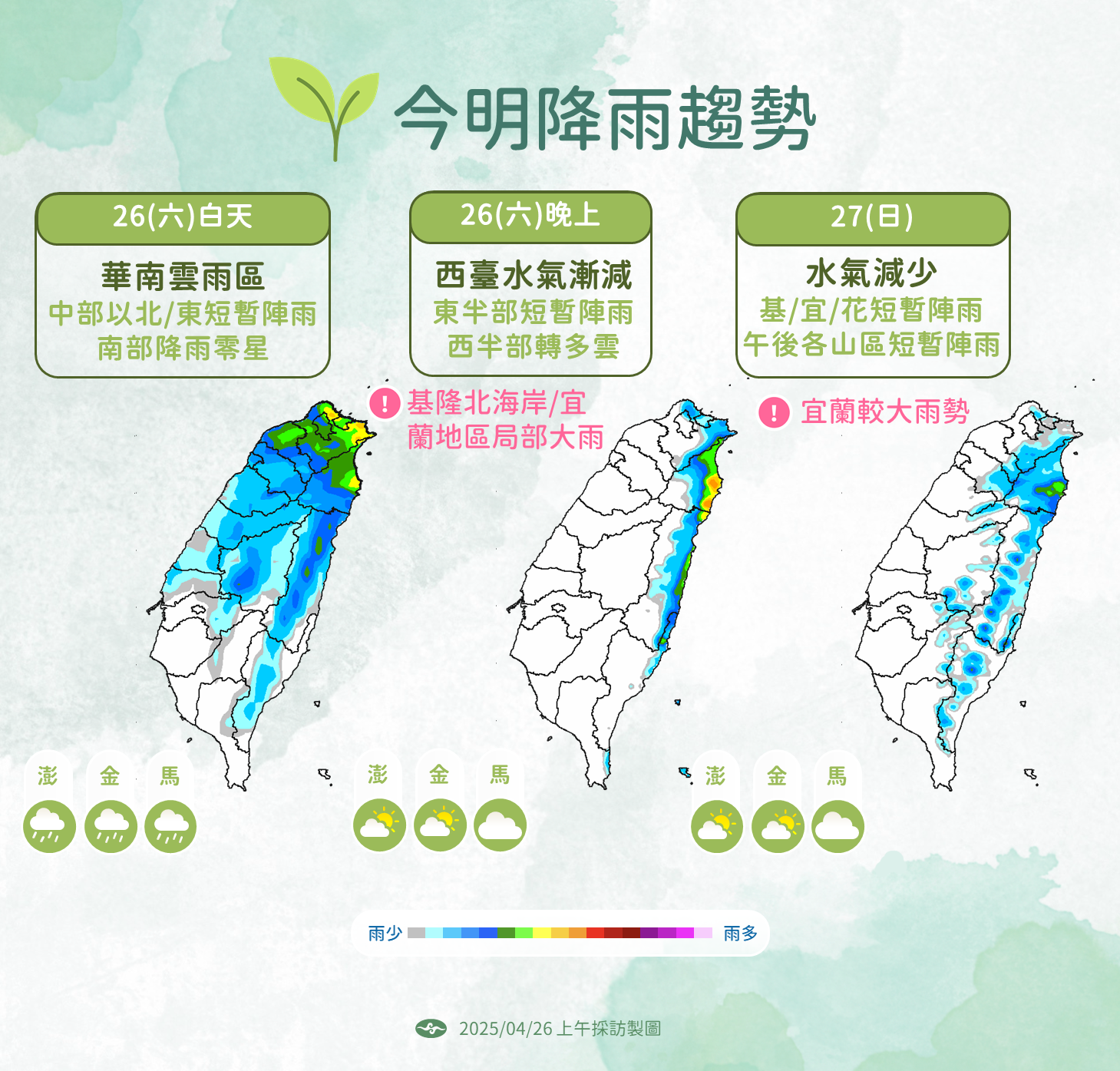 ▲▼天氣趨勢。（圖／氣象署提供）