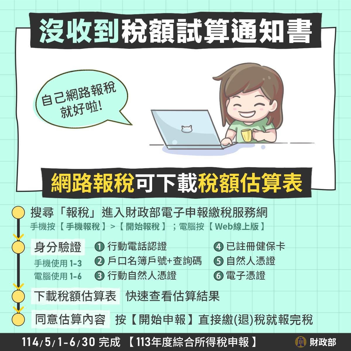 ▲▼稅額試算通知書。（圖／翻攝財政部臉書）