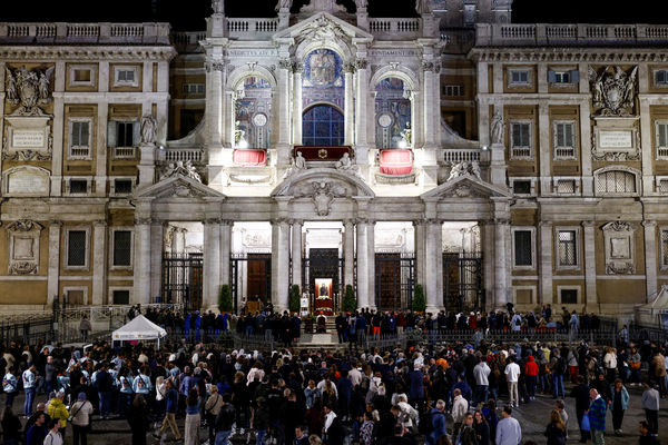 ▲▼方濟各將安葬於羅馬艾斯奎利諾區（Esquilino）的聖母大殿（Santa Maria Maggiore Basilica）。（圖／路透）