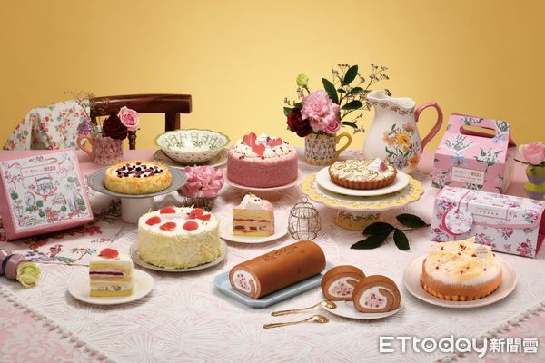 ▲亞尼克母親節聯名Cath Kidston，推出英倫復古花卉風甜點饗宴。（圖／亞尼克提供）