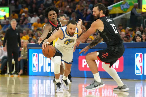 ▲勇士柯瑞、希爾德，火箭布魯克斯。（圖／路透）