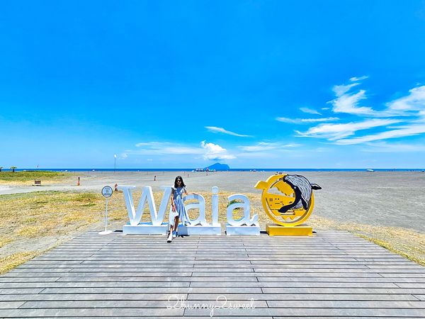 ▲▼宜蘭海景咖啡「九號咖啡外澳館」外澳沙灘第一排，龜山島無敵海景、溜滑梯遊戲區。（圖／部落客兔兒毛毛姊妹花授權提供）