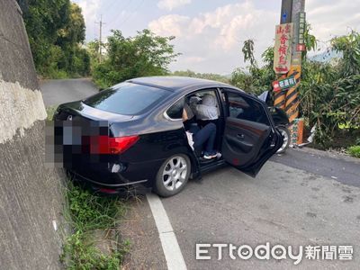 快訊／高雄山區驚魂！轎車「剎車失靈」撞電桿　1昏迷3受傷