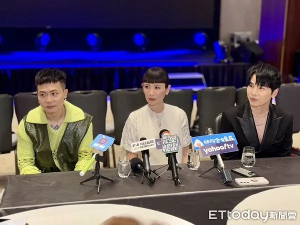 ▲▼魏如萱、蕭秉治、牛奶出席記者會。（圖／記者姜國輝攝）