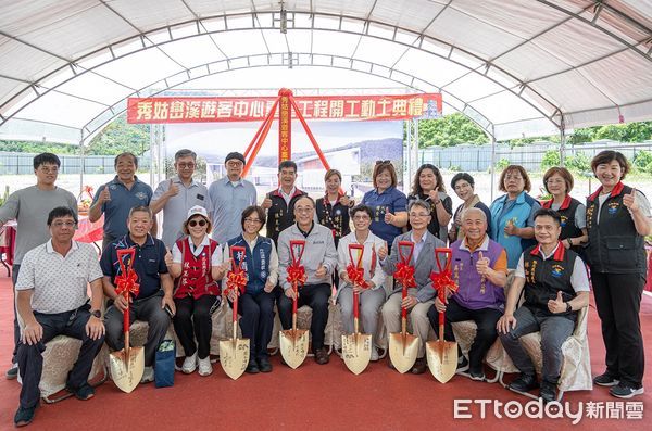 ▲▼東管處在花蓮縣瑞穗鄉舉辦「秀姑巒溪遊客中心重建工程」開工典禮。（圖／東管處提供，下同）
