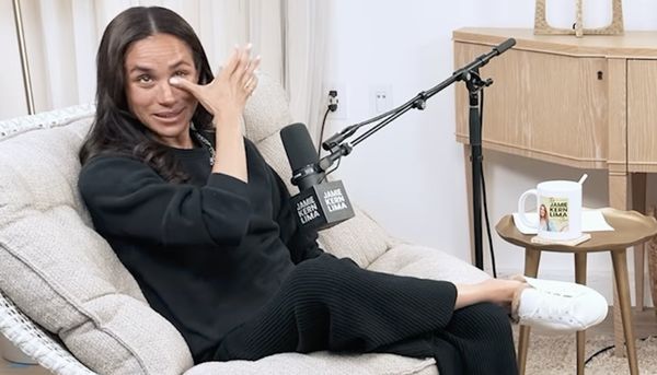 梅根談到兒女，講到動情處哭了。（翻攝jamiekernlima IG）