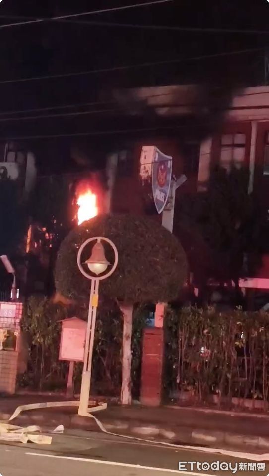 ▲▼大甲分局后里分駐所火警。（圖／民眾提供）