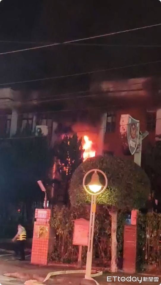 ▲▼大甲分局后里分駐所火警。（圖／民眾提供）