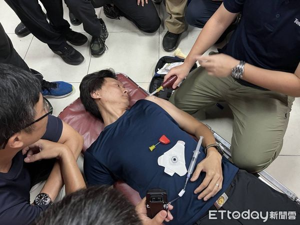 ▲台南市消防局第三大隊辦理骨針訓練，強化外勤救護人員急救技術。（記者林東良翻攝，下同）