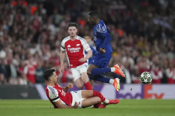 ▲登貝萊（Ousmane Dembélé）開賽第4分鐘勁射破門。（圖／達志影像／美聯社）