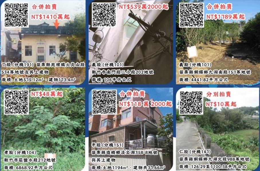▲▼新竹大地主「欠地價稅1400萬」36筆土地遭拍賣　底價2.6億元。（圖／翻攝法務部行政執行署新竹分署）