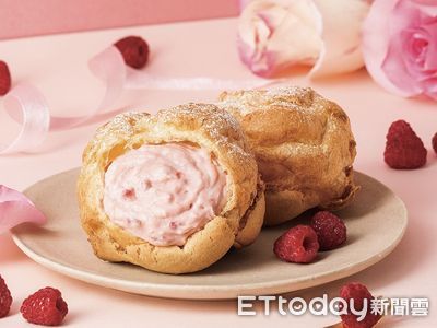 beard papa's玫瑰覆盆子泡芙新上市
