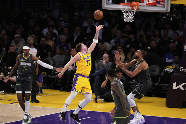 ▲▼湖人唐西奇、灰狼戈貝爾。（圖／達志影像／美聯社）