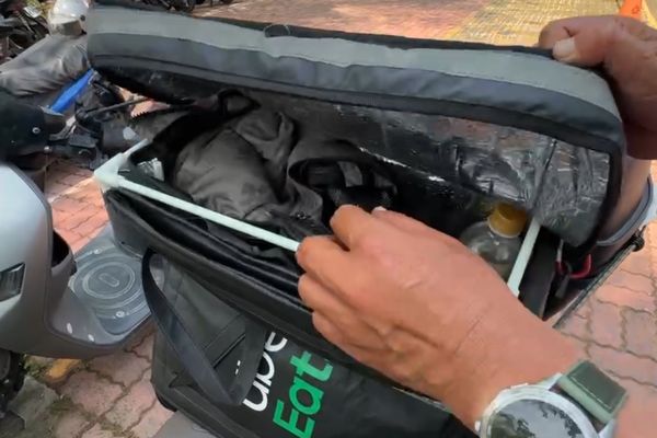 ▲台南市有民眾抱怨外送員「刁難故意不給餐」，影片曝光引發網友熱議。（圖／翻攝自社會事新聞影音，下同）