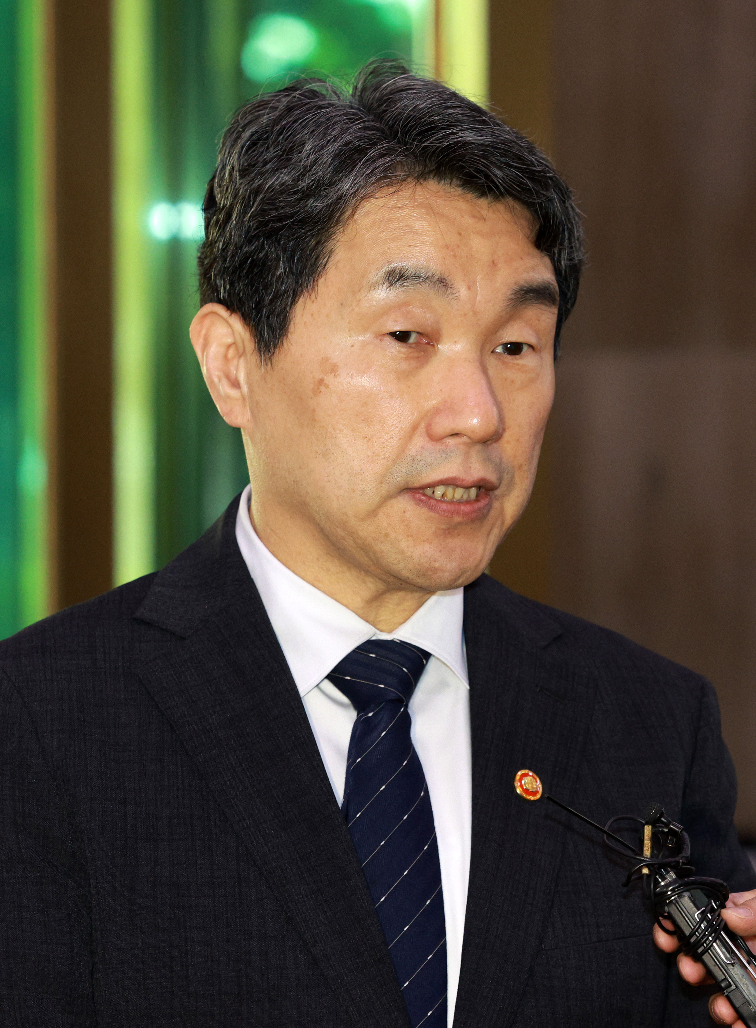 ▲▼李周浩接受現場記者採訪。（圖／達志影像）