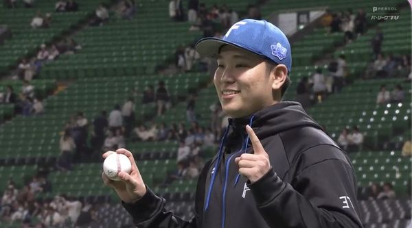 ▲▼     古林睿煬日職首勝        。（圖／截自太平洋聯盟TV）