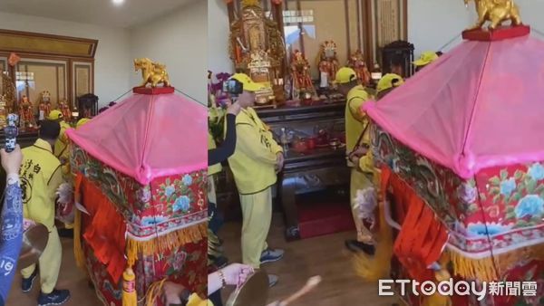 ▲▼ 白沙屯媽祖今（２）日行經台中市一處民宅，並進入為該戶一家人賜福。（圖／記者楊永盛翻攝）