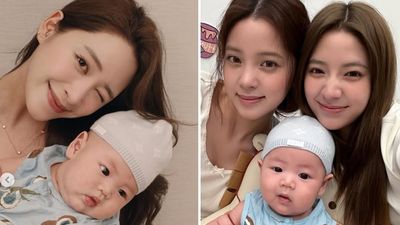 歐陽妮妮幫4月兒辦趴「娜娜主持」私照全被拍！她低胸現身  3姊妹罕合體