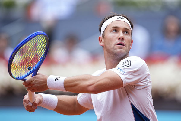 ▲挪威名將魯德（Casper Ruud）晉級馬德里大師賽冠軍戰。（圖／達志影像／美聯社）