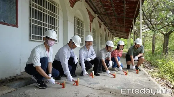 ▲台南學甲「原學甲公學校」修復工程啟動，預計2028年完工。（記者林東良翻攝，下同）