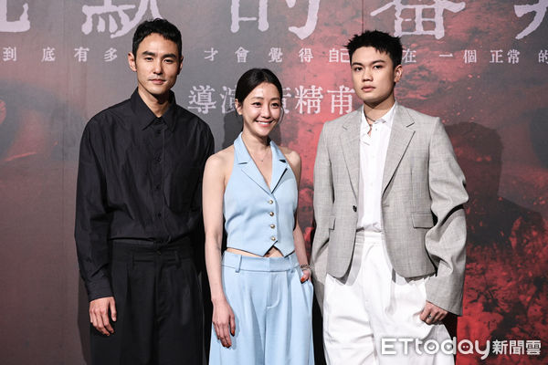 ▲阮經天、謝欣穎、劉子銓出席《沉默的審判》媒體發布會。（圖／記者林敬旻攝）