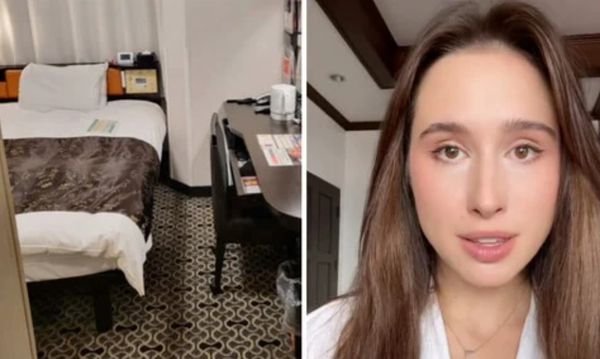 ▲▼烏克蘭正妹娜塔莉（Natalie Khomenko）入住日本APA飯店，卻驚見有男子躲在她的床底。（組圖／翻攝自IG）