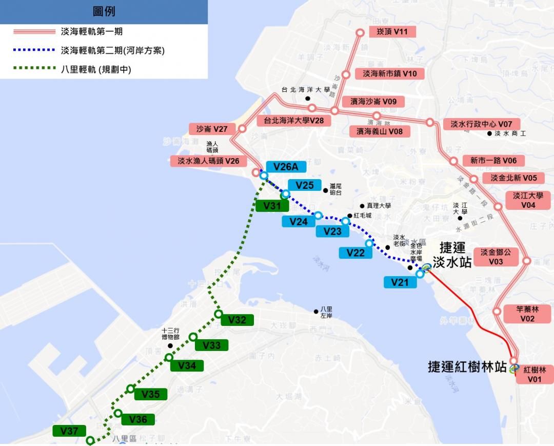 ▲淡海輕軌第二期路網圖。(圖/新北市政府提供)